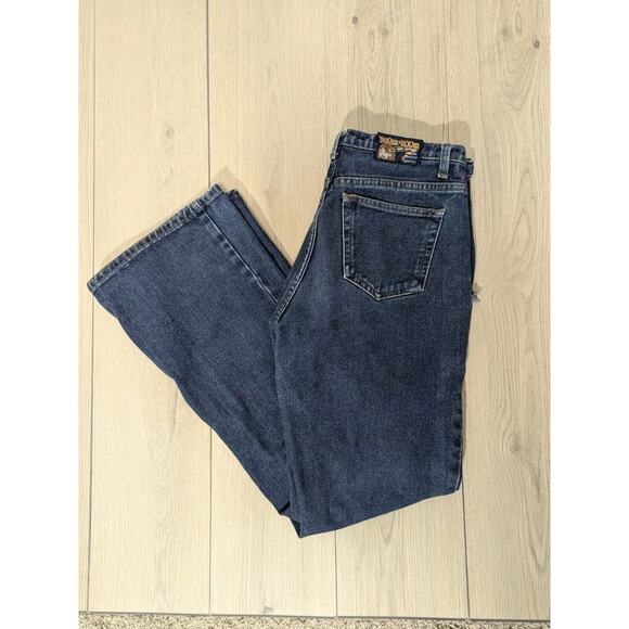 Vintage Boom Boom Jeans Women’s Juniors Size 11 Flare Bell Bottom Blue Jeans - Picture 1 of 10